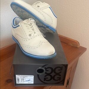 G/FORE women’s White and Blue Golf Shoes